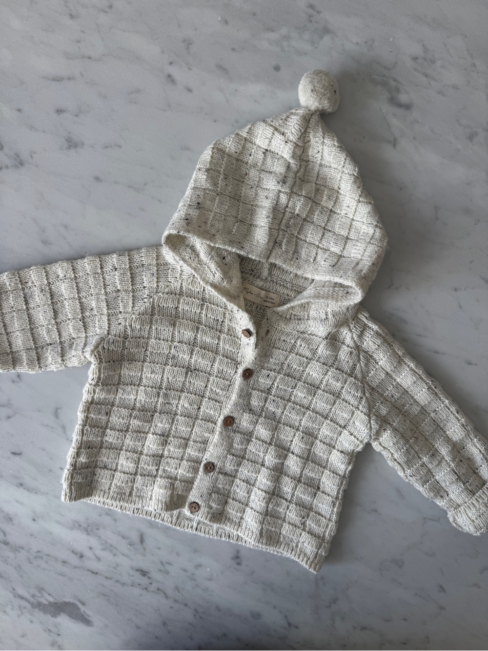 Rylee + Cru Tassel Cardigan in Oatmeal Speckle Sweet Baby Knit for Autumn Winter